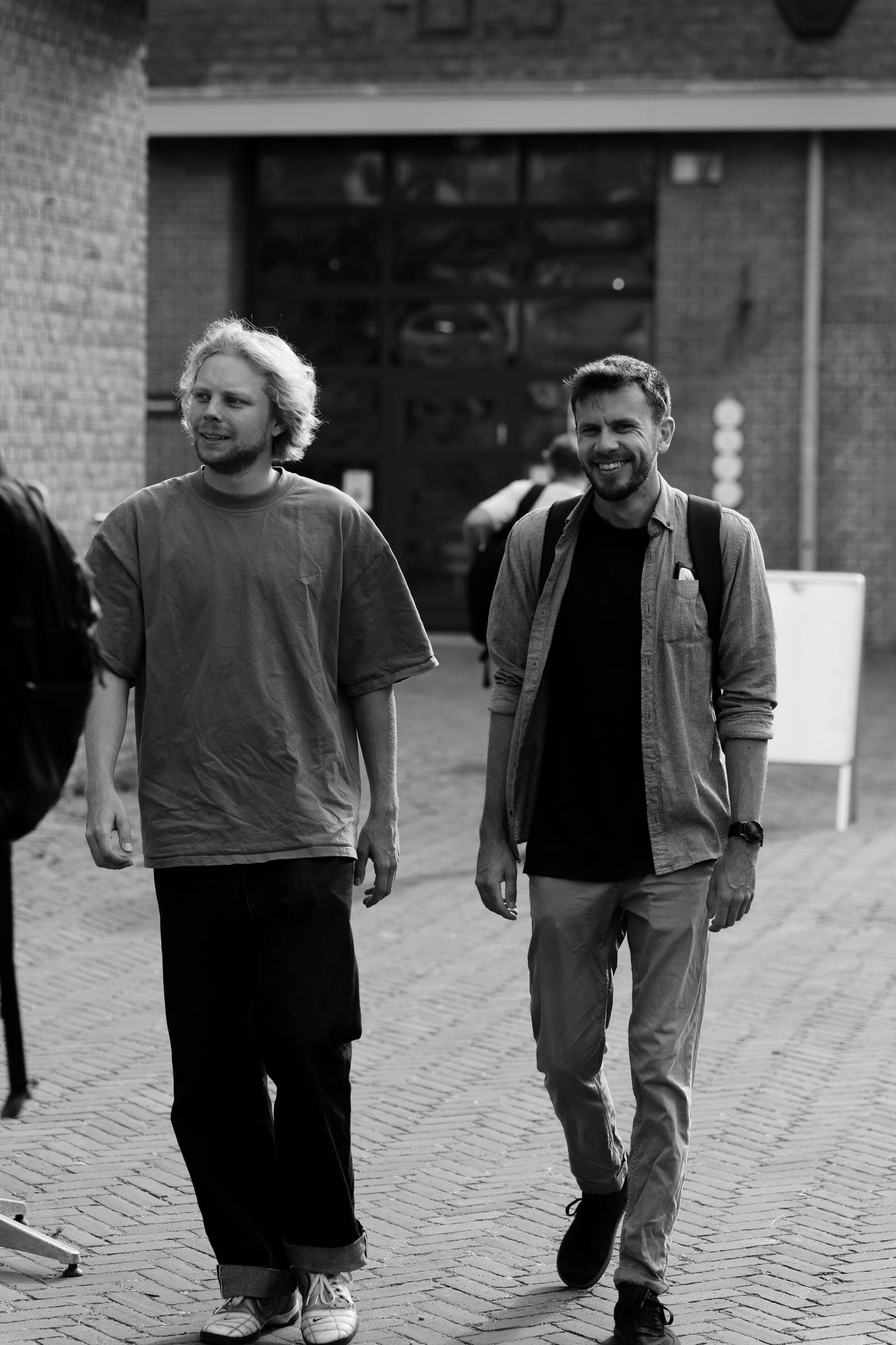 Practitioners connecting outside