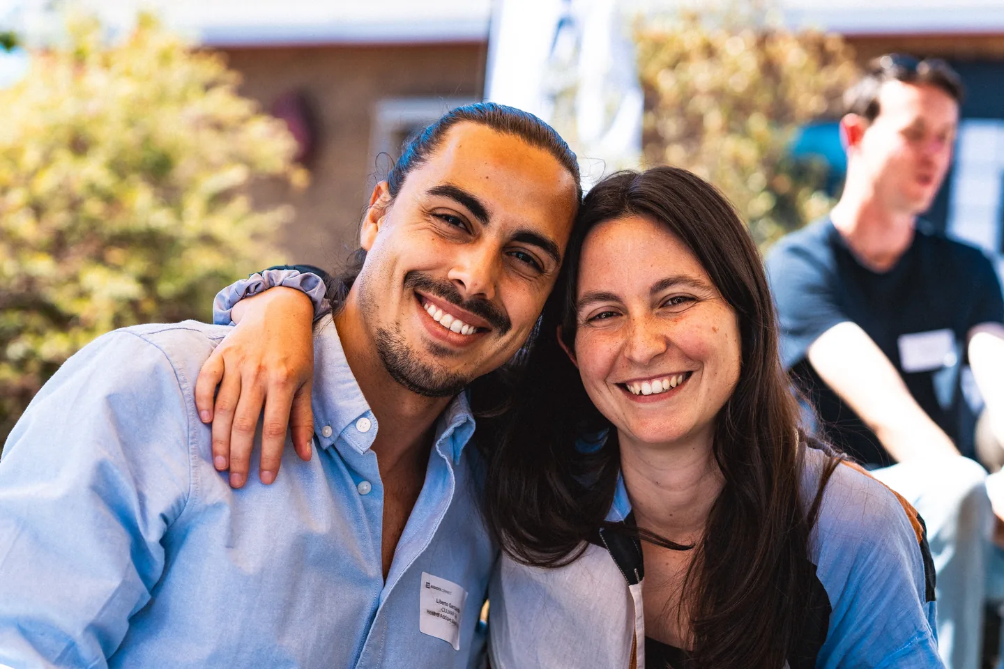 Two participants photographed together during the gathering.